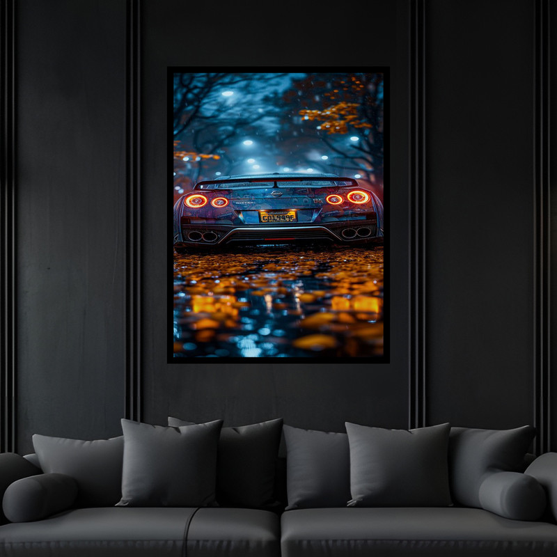 تابلو بکلیت طرح مدرن خودرو و ماشین مسابقه مدل B-bu6722 فریم مشکی