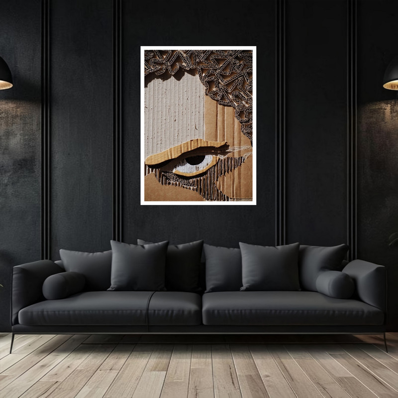 تابلو بکلیت طرح کلاسیک چهره فانتزی و کاریکاتور مدل W-bu5463 فریم سفید