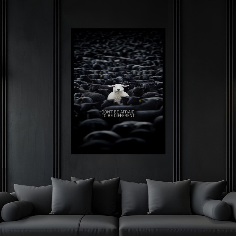 تابلو بکلیت طرح مدرن دکوری جمله انگیزشی مدل B-bu6341 فریم مشکی