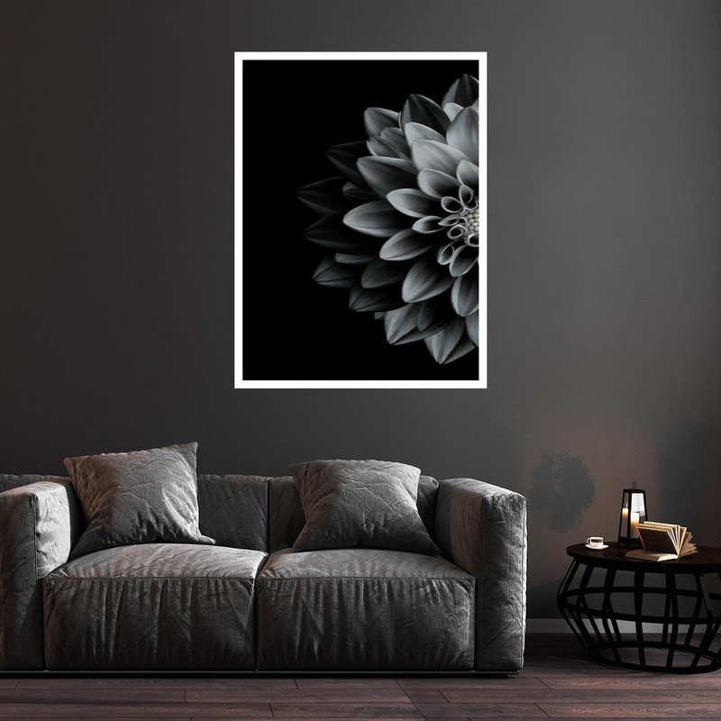 تابلو بکلیت طرح هنری مدرن دکوراتیو گل مدل W-bu5815 فریم سفید