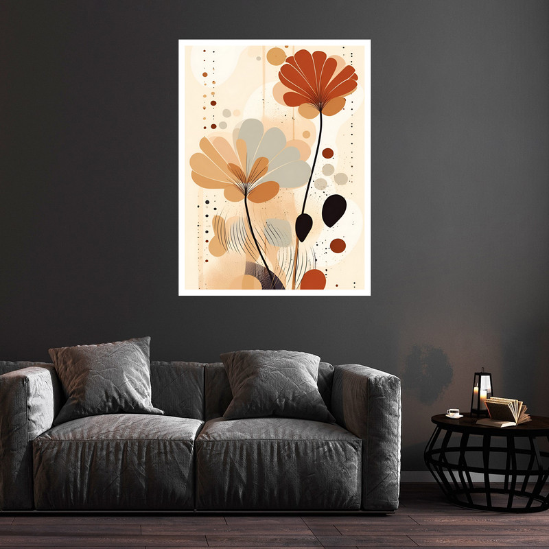 تابلو بکلیت طرح مینیمال دکوراتیو هنری و مدرن مدل W-bu5794 فریم سفید