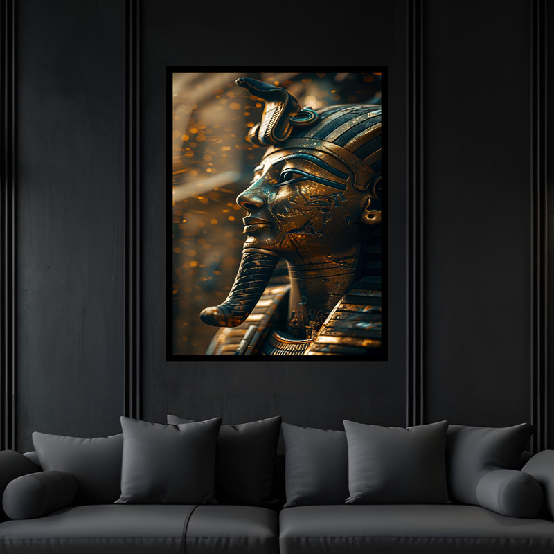 تابلو بکلیت طرح دکوری  باستانی تاریخی اهرام مصر مدل B-bu7391 فریم مشکی