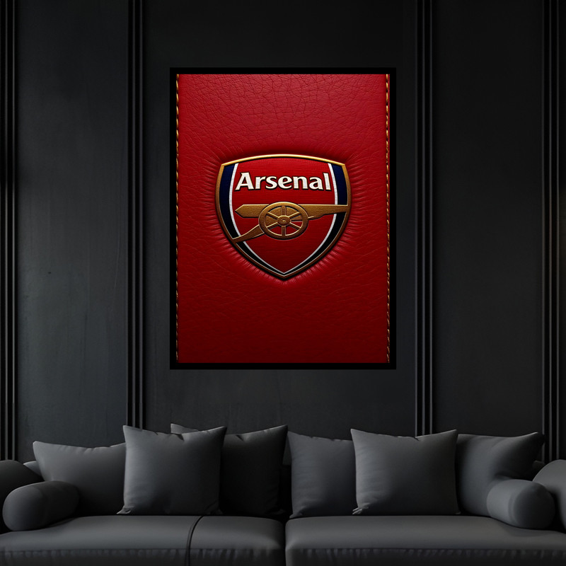 تابلو بکلیت طرح ورزشی باشگاه فوتبال آرسنال مدل B-bu7259 فریم مشکی