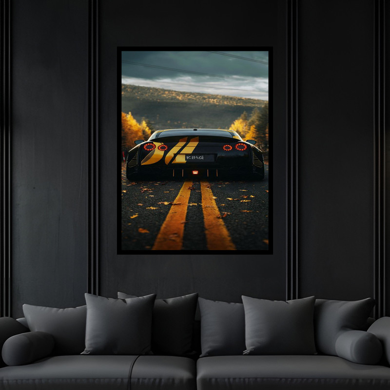 تابلو بکلیت طرح مدرن خودرو و ماشین لوکس مسابقه مدل B-bu6784 فریم مشکی