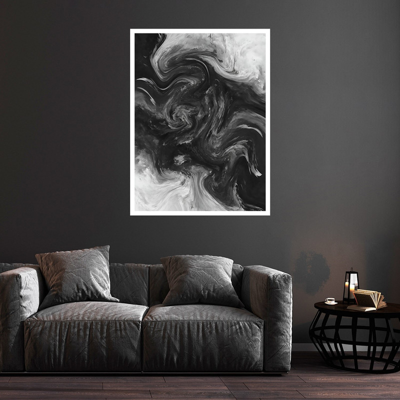 تابلو بکلیت طرح هنری مدرن کهکشانی تخیلی مدل W-bu5834 فریم سفید