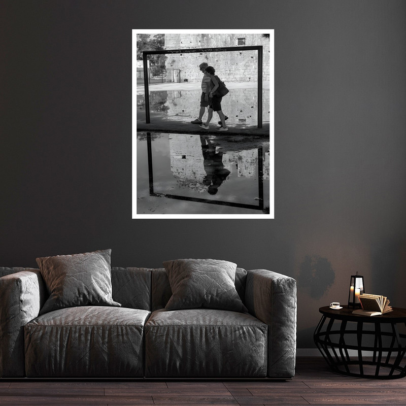 تابلو بکلیت طرح دکوری منظره تاریخی گردشگری مدل W-bu5803 فریم سفید