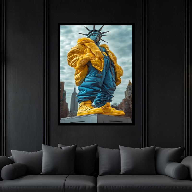 تابلو بکلیت طرح دکوراتیو فانتزی مدل B-bu7164 فریم مشکی