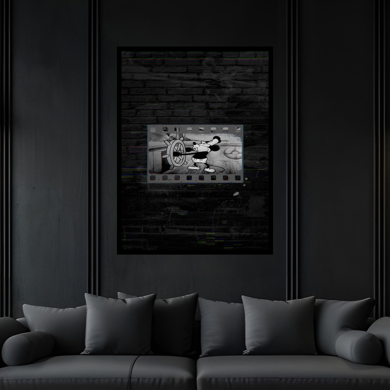 تابلو بکلیت طرح کودک و سینمایی انیمیشین میکی موس مدل B-bu6758 فریم مشکی