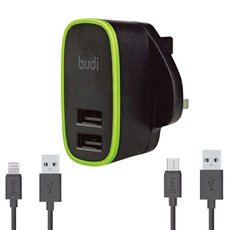 شارژر دیواری بودی مدلM8J056U به همراه کابل تبدیل لایتنینگ و microUSB