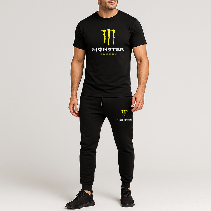 ست تیشرت و شلوار مردانه طرح MANSTER کد 9754