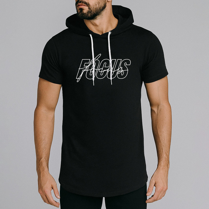 تی شرت کلاه دار آستین کوتاه  مردانه مدل foco  کد 75989