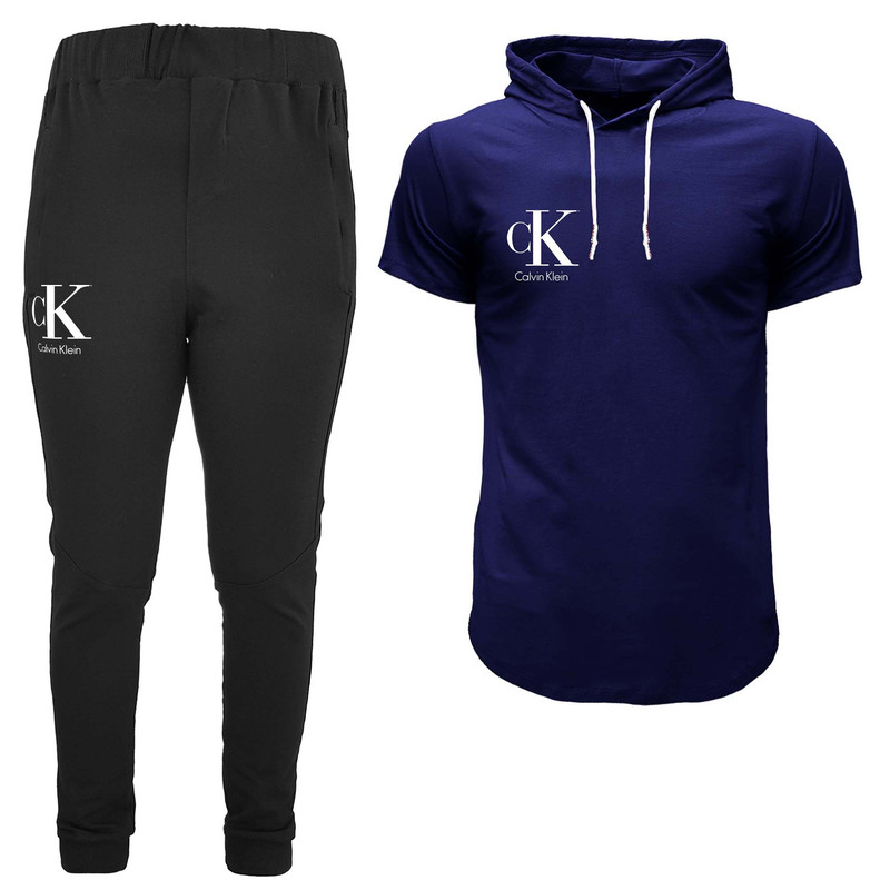 ست تی شرت کلاه دار و شلوار مردانه مدل 00416151