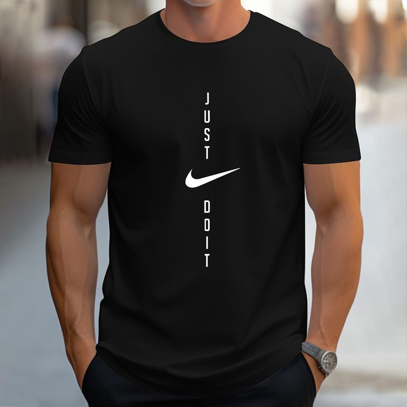 تی شرت آستین کوتاه مردانه مدل jo کد f7577 رنگ مشکی