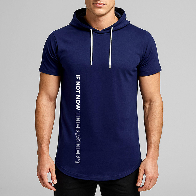 تی شرت کلاه دار مردانه مدل ifnot  کد 7878