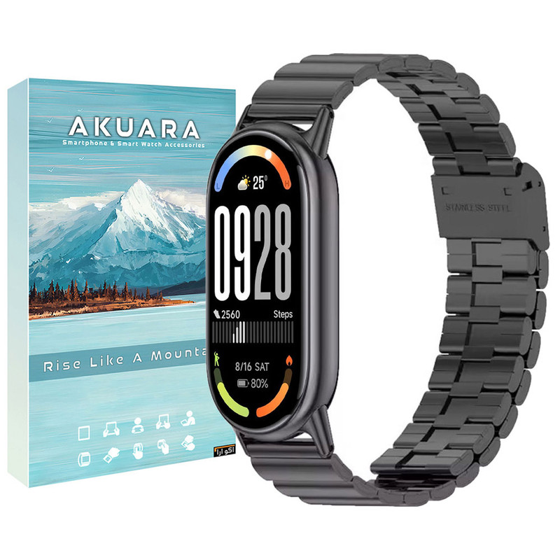 بند ساعت آکوآرا مدل 1Bead SG مناسب برای مچ‌بند هوشمند شیائومی Mi Band 8/9/10