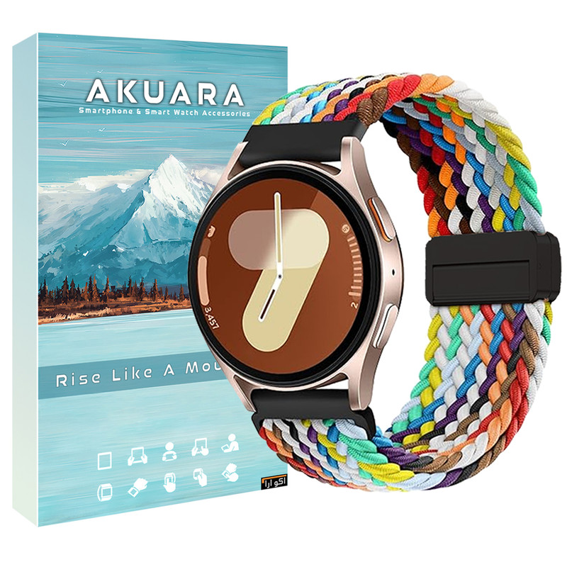 بند آکوآرا مدل Woven solomag مناسب برای ساعت هوشمند سامسونگ Galaxy Watch 4 40mm / 4 44mm / 5 40mm / 5 44mm / 6 40mm / 6 44mm / 7 40mm / 7 44mm