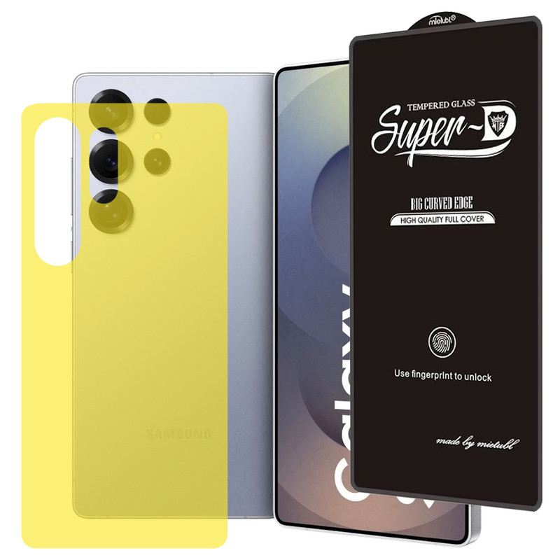 محافظ صفحه نمایش آکوآرا مدل SuperD-TPU Back مناسب برای گوشی موبایل سامسونگ Galaxy S25 Ultra 5G به همراه محافظ پشت