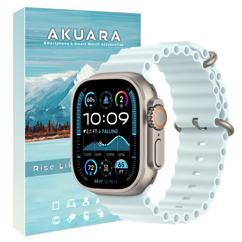 بند آکوآرا مدل Ocean مناسب برای ساعت هوشمند هاینو تکو T93 Ultra Max