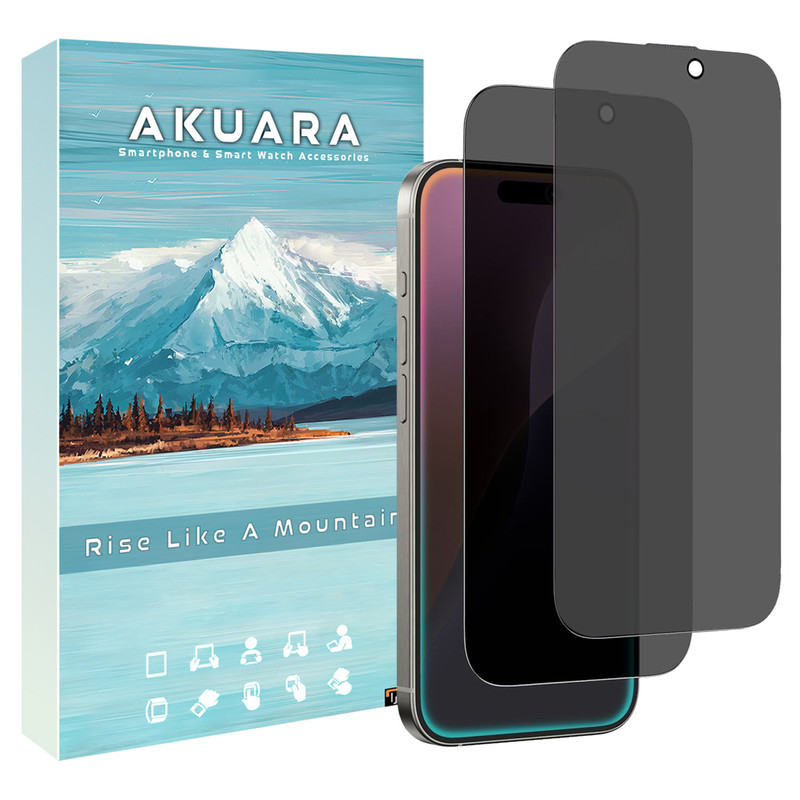 محافظ صفحه نمایش حریم شخصی آکوآرا مدل Prv AKU مناسب برای گوشی موبایل اپل iPhone 11 مجموعه دو عددی