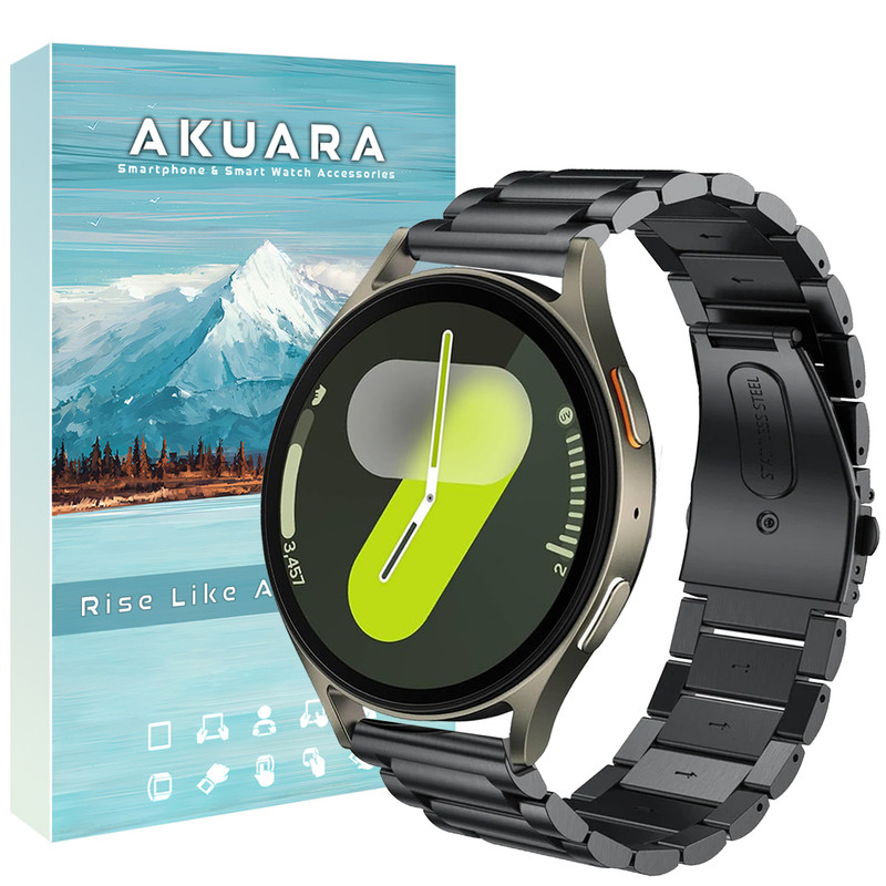 بند آکوآرا مدل 3Bead AK مناسب برای ساعت هوشمند هایلو RS3 LS04 / RS5 / Solar Plus / Solar Pro / Solar Lite / Solar Neo / GST / GST Lite / GS / RT2 / LS02 Pro / Watch 2 Pro / R8