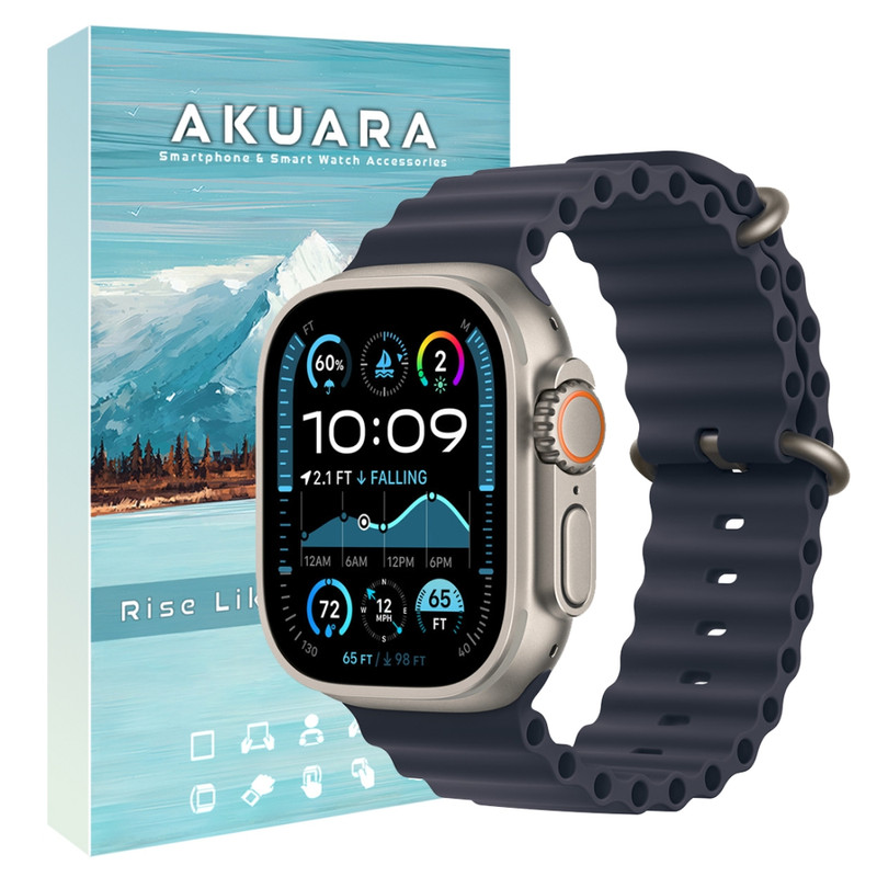 بند آکوآرا مدل Ocean مناسب برای ساعت هوشمند هاینو تکو T92 Ultra Max