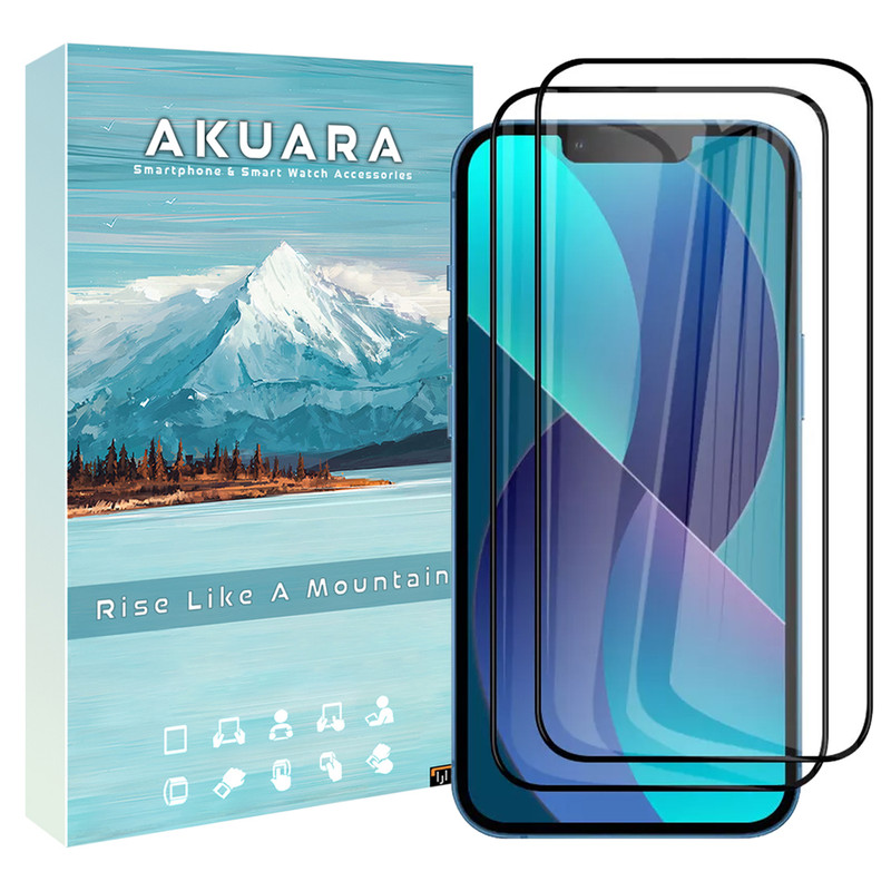 محافظ صفحه نمایش آکوآرا مدل Full AKU مناسب برای گوشی موبایل اپل iPhone Xs Max مجموعه دو عددی