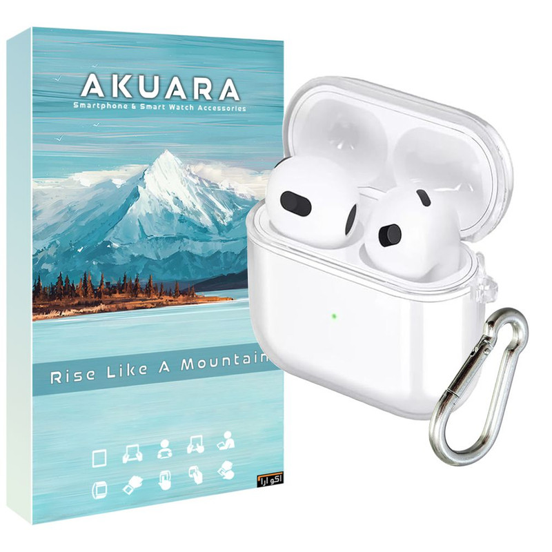 کاور آکوآرا مدل Clear مناسب برای کیس هدفون بی سیم اپل Airpods 3