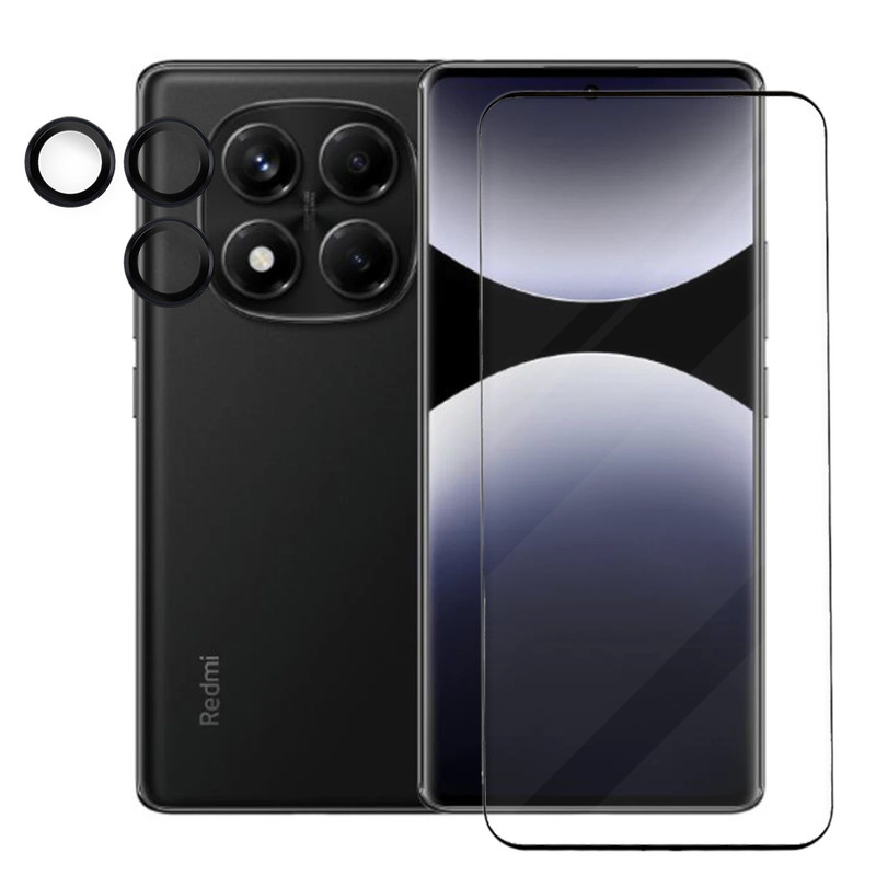 محافظ صفحه نمایش آکوآرا مدل BKRNGGLS مناسب برای گوشی موبایل شیائومی Note 14 Pro 5G به همراه محافظ لنز