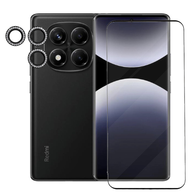 محافظ صفحه نمایش آکوآرا مدل BKNGNGLS مناسب برای گوشی موبایل شیائومی Note 14 Pro 5G به همراه محافظ لنز