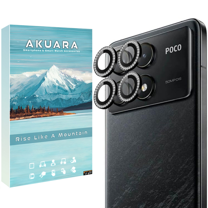 محافظ لنز دوربین رینگی آکوآرا مدل Ring Diamond STL مناسب برای گوشی موبایل شیائومی Poco F6 Pro