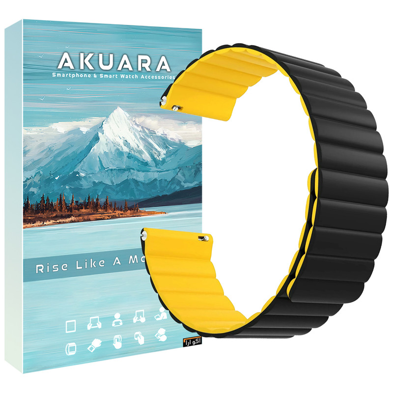 بند آکوآرا مدل Silic Link BK AK مناسب برای ساعت هوشمند سامسونگ Galaxy Gear S3 Frontier SM-R760 / Neo R381 / Live 382