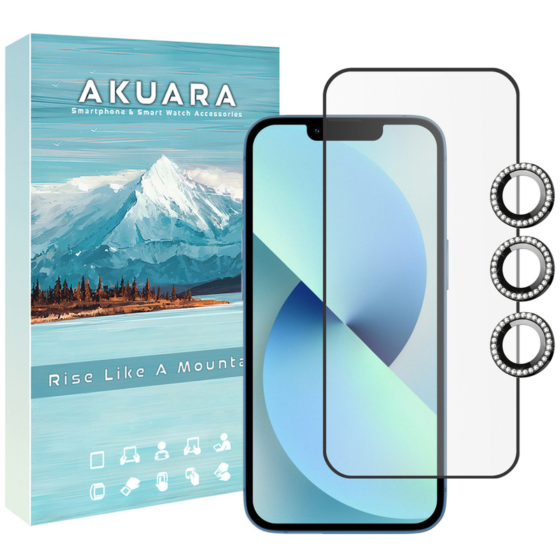 محافظ صفحه نمایش آکوآرا مدل AKU FLNG مناسب برای گوشی موبایل اپل iPhone 11 Pro Max به همراه محافظ لنز دوربین