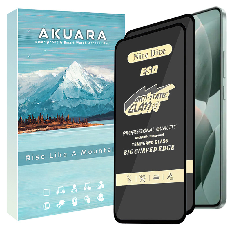 محافظ صفحه نمایش آنتی استاتیک آکوآرا مدل NC Antistatic AKU مناسب برای گوشی موبایل شیائومی Poco F3 GT مجموعه دو عددی