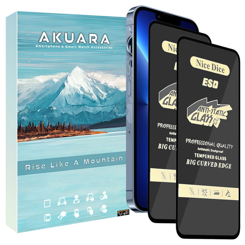 محافظ صفحه نمایش آکوآرا مدل AKU nas2 مناسب برای گوشی موبایل اپل iPhone 11 Pro Max / XS Max مجموعه دو عددی