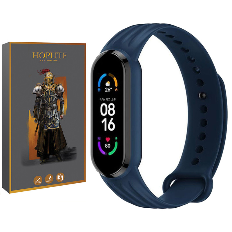 بند هاپلایت مدل Stripy Silicone HL مناسب برای ساعت هوشمند شیائومی Mi band 5/6/7