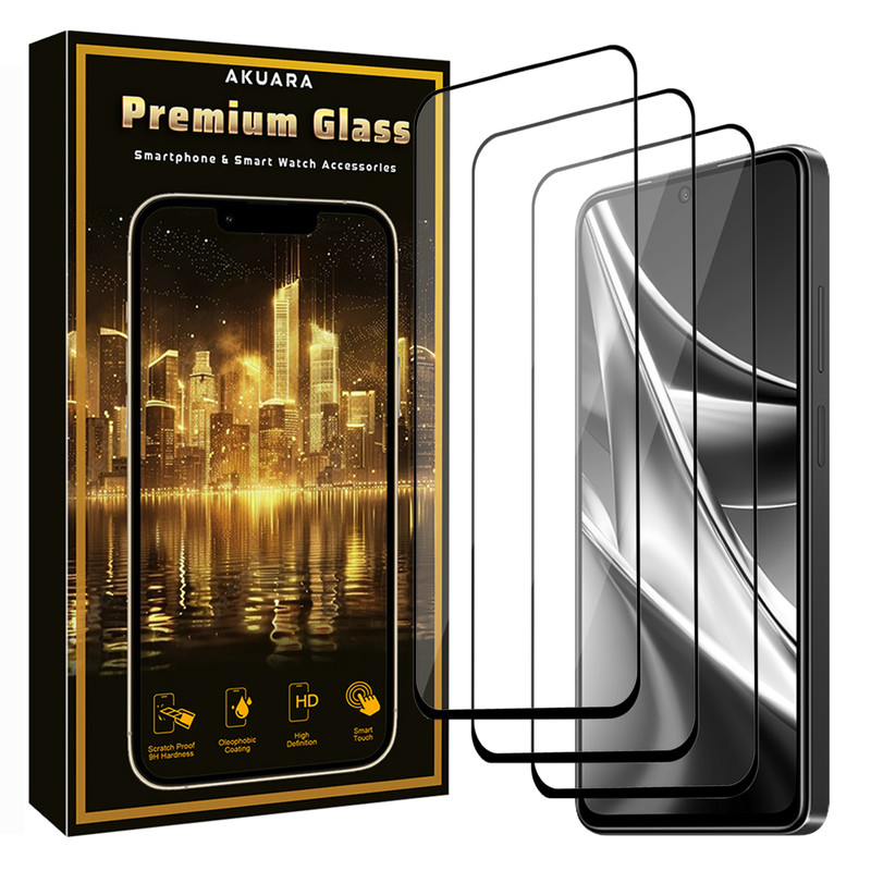 محافظ صفحه نمایش آکوآرا مدل Premium FLL3 مناسب برای گوشی موبایل شیائومی Redmi Note 14s بسته سه عددی