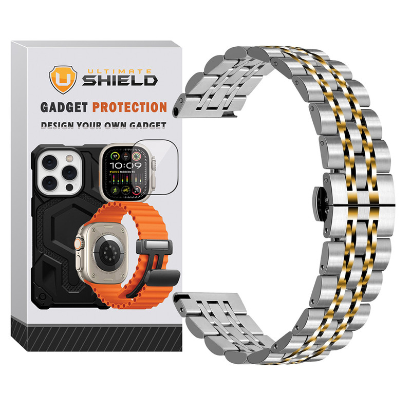 بند آلتیمیت شیلد مدل 7Row SLV 2C TW مناسب برای ساعت هوشمند شیائومی Watch S4 / S4 Sport 22mm