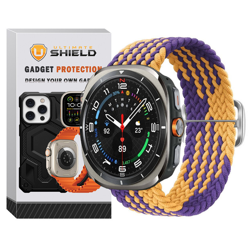 بند آلتیمیت شیلد مدل Woven NW NV7 BK مناسب برای ساعت هوشمند سامسونگ Galaxy Watch 7 Ultra 47mm