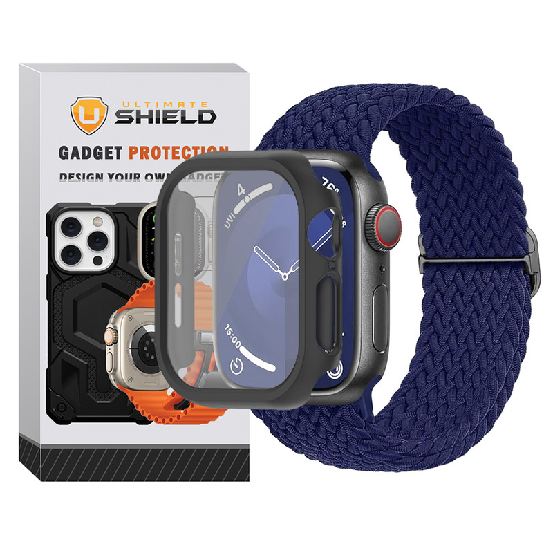 بند آلتیمیت شیلد مدل Braided GRD مناسب برای اپل واچ سری 4/5/6/Se سایز 44mm به همراه کاور