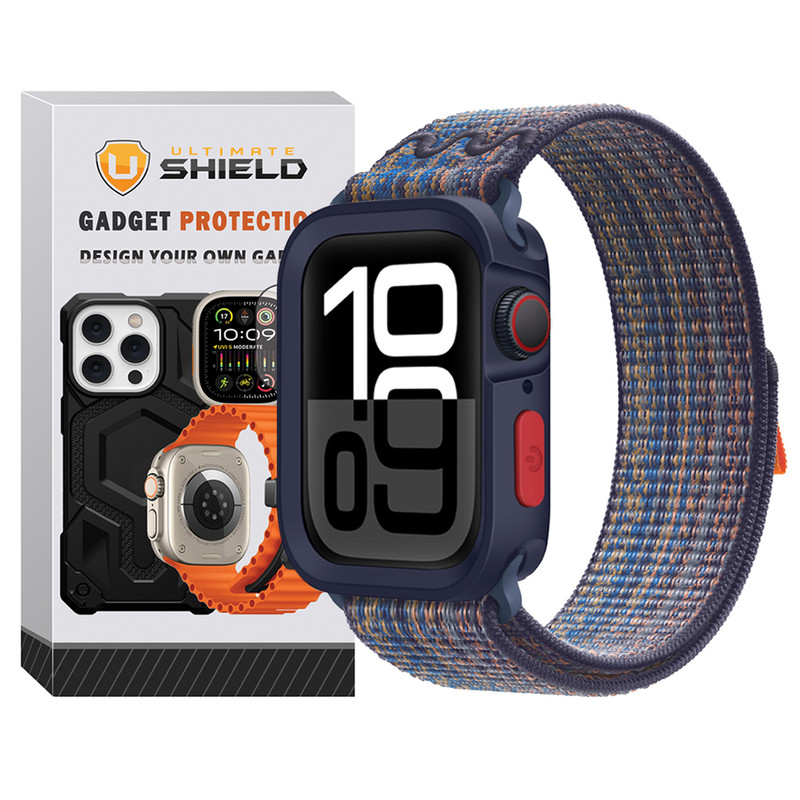 بند آلتیمیت شیلد مدل Hyper Defender مناسب برای اپل واچ 44 mm سری SE به همراه کاور