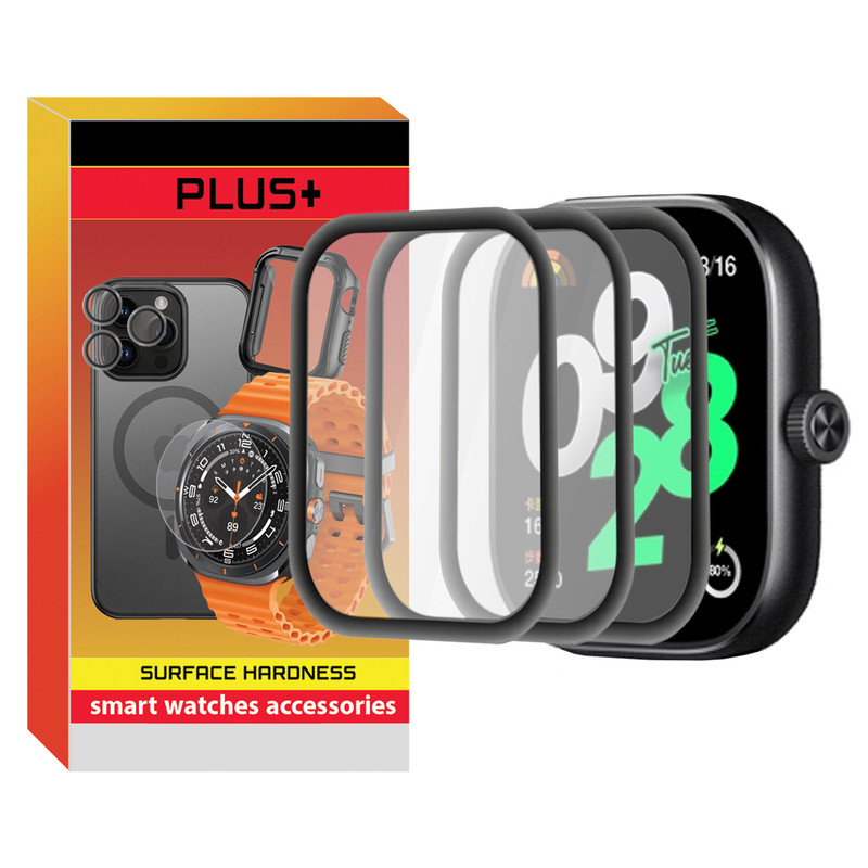محافظ صفحه نمایش پلاس مدل Pmma-PL مناسب برای ساعت هوشمند شیائومی Redmi Watch 4 بسته سه عددی
