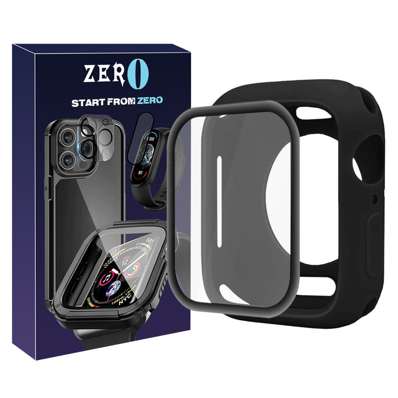 کاور زیرو مدل Jelly Shield ZR مناسب برای اپل واچ سری 7/8/9 سایز 45 میلی متری به همراه محافظ صفحه نمایش