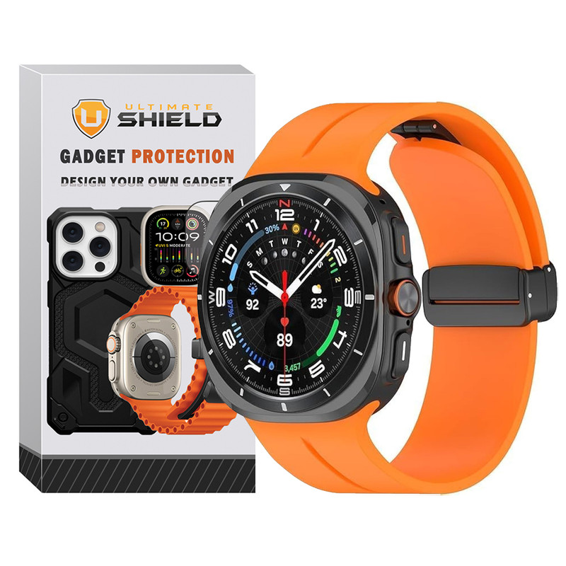 بند آلتیمیت شیلد مدل Magnetic ORG UL مناسب برای ساعت هوشمند سامسونگ Galaxy Watch 7 Ultra 47mm