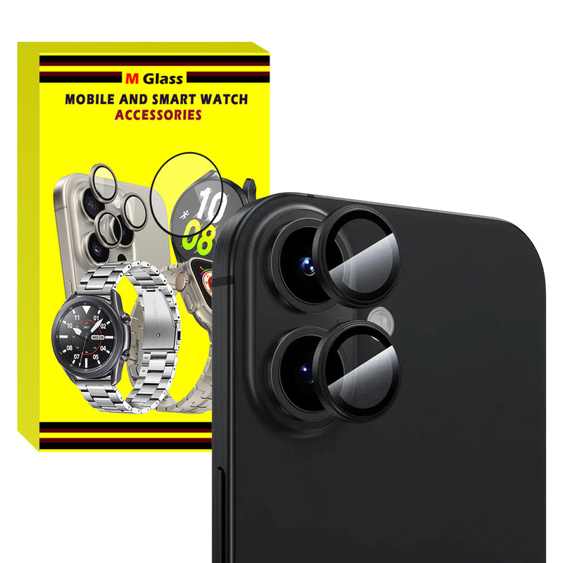 محافظ لنز دوربین ام‌گلس مدل Ring Metal MG مناسب برای گوشی موبایل اپل iPhone 16 / 16 Plus