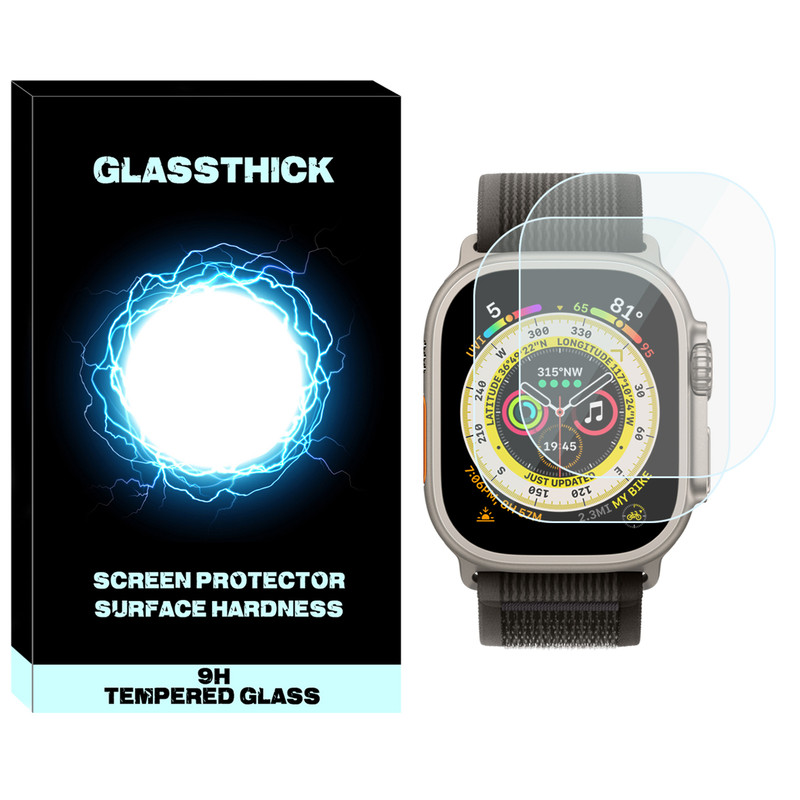محافظ صفحه نمایش شیشه‌ای گلستیک مدل SH-GL مناسب برای ساعت هوشمند الترا S8 Ultra Max بسته دو عددی