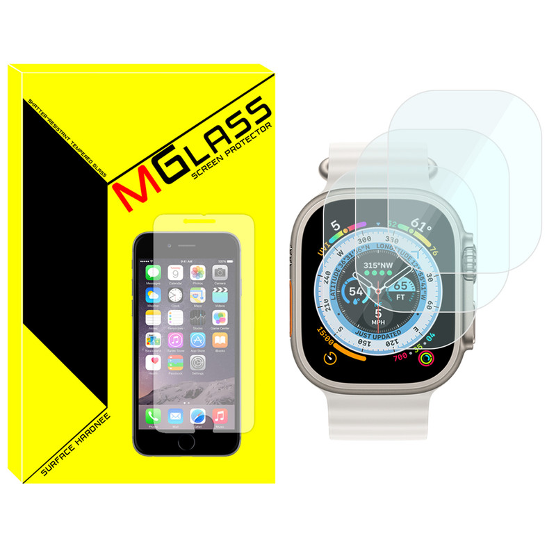 محافظ صفحه نمایش شیشه‌ای ام‌گلس مدل SH-MG مناسب برای ساعت هوشمند هاینو تکو T92 Ultra Max بسته سه عددی