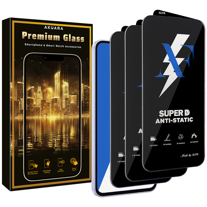 محافظ صفحه نمایش آکوآرا مدل Premium SuperD ASD3 مناسب برای گوشی موبایل شیائومی Redmi Note 9S/9 Pro/Redmi Note 9 Pro Max/Redmi Note 10 Pro/Redmi Note 10 Pro Max/Mi 11T/Mi 10T Lite/Poco X3/Poco X3 Pro/Poco X3 NFC/Poco X4 Pro مجموعه سه عددی