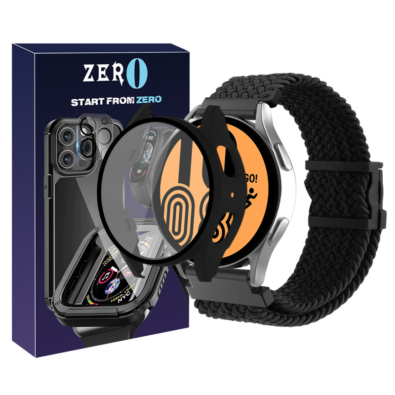 بند زیرو مدل Braided_Mag_GRD مناسب برای ساعت هوشمند سامسونگ Galaxy Watch 4 40mm به همراه کاور