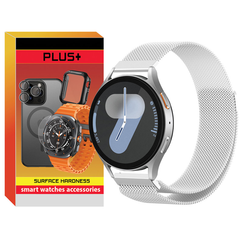 بند پلاس مدل Milanese PL مناسب برای ساعت هوشمند سامسونگ Galaxy Watch 4/5/6/7/FE سایز 40/43/44/46/47 میلی متری