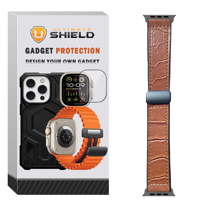 بند آلتیمیت شیلد مدل BB Leather Mag مناسب برای اپل واچ Ultra / Ultra 2 سایز 49 میلی متری